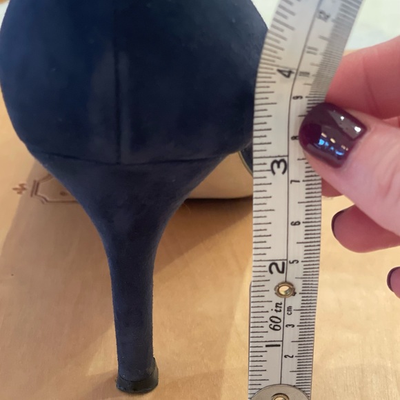 INC International concepts navy blue 3” suede pumps - Picture 4 of 5